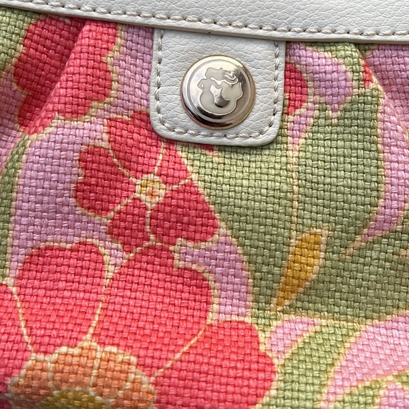 Spartina 449 vintage pink pleated clutch new with tags - Picture 2 of 6